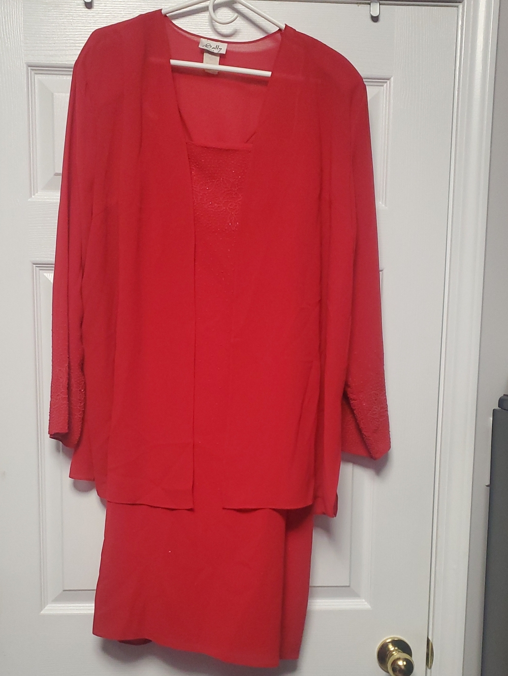 Red Two-Piece Dress Set by for Women’s Special Events